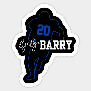 Bye Bye Barry -  Silhouette Outline blue Sticker